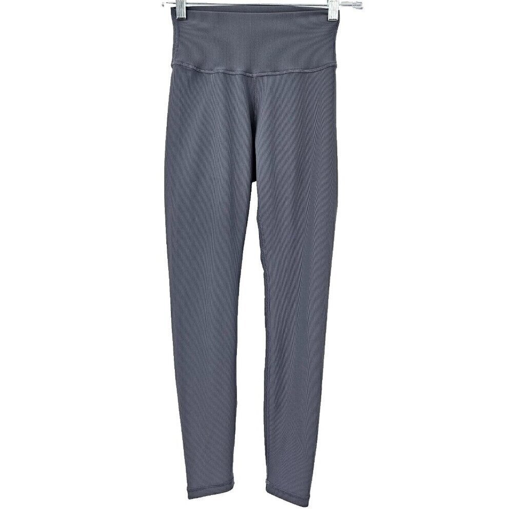 WILO Base Ribbed 7/8 Legging Gray Women’s Size S High Rise Activewear Athleisure